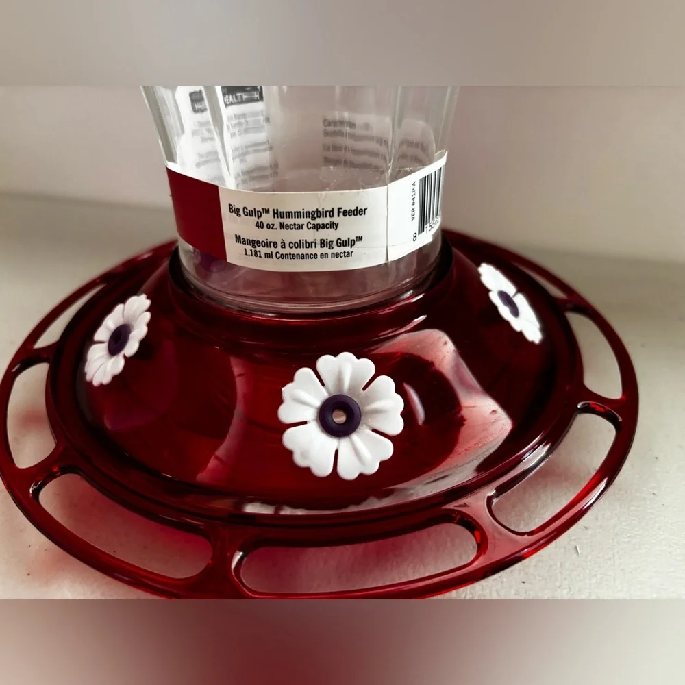 More Birds Red Plastic 40oz Bug Gulp Hummingbird Feeder